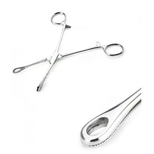 Mini-pince à éponges hémostatique de 5,5 pouces pour piercing corporel, en acier inoxydable, pince à pansement antidérapante à mâchoires dentelées - Product Image 1