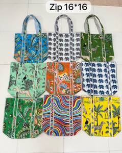 Handmade <b>Quilted</b> Kantha <b>Tote</b> <b>Bags</b> in Cotton for Shopping Travel Everyday Use OEM Wholesale and Export Worldwide Supply - Product Image 3