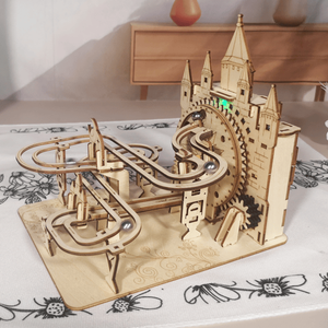 Puzzle 3D in Legno Elettrico Fatto a Mano, Kit Modello Pista per Biglie, Rompicapo Fai-da-Te, Regalo di Natale Senza Batteria - Product Image 4