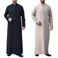 Abaya Jellaba Thobe islamique pour homme à capuche, orné de perles, robe décontractée arabe musulmane, respirant, infroissable, longueur cheville, manches longues