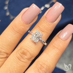 แหวนเพชรทรงรัศมี 2 กะรัต ได้รับการรับรองจาก IGI เพชรเพาะเลี้ยงสำหรับผู้หญิง แหวนหมั้นและแต่งงาน ของขวัญ แหวนทองคำขาว 18K - Product Image 5