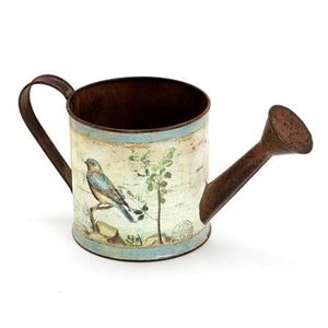 Arrosoir en métal au look peint à la main, motifs imprimés en émail, outil de jardinage durable et élégant pour la décoration moderne de la maison - Product Image 3