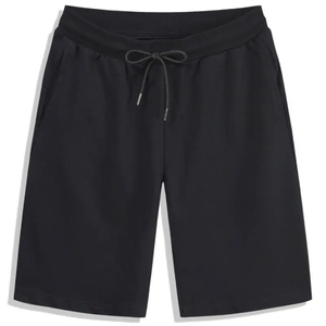 Shorts Bermuda en coton rose pour homme avec cordon de serrage à la taille et poches latérales, shorts décontractés mi-longs en tricot - Product Image 4