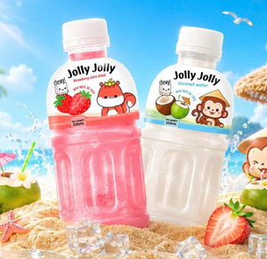 Bebida Jolly Jolly Nata De Coco en Botella PET de 320 ml con Muchos Sabores - Diseño Gratuito - Muestra Gratuita - Precio Económico - Calidad de Exportación - Product Image 1