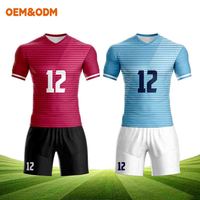 Pakaian Olahraga Sepak Bola Pria Lengan Setengah 100% Poliester Harga Grosir Seragam dan Jersey Sepak Bola