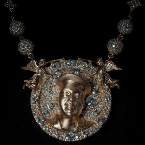 จี้ห้อยคอฮิปฮอปประดับมอสซาไนต์แบบเย็น  ทำจากเงินแท้ 925 ชุบทอง  แบบสั่งทำพิเศษ VVS  รูปหน้าตามสั่ง - Product Image 1