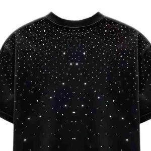 Camisetas de Alta Calidad con Pedrería para Hombre, Tallas Grandes, Manga Corta, Corte Holgado, Secado Rápido, Transpirables, Hechas de 100% Algodón - Product Image 2