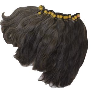 100% extensions de cheveux indiens vierges non transformés doux attachés à la main style de vague naturelle cheveux bruts du vendeur Remi Hair - Product Image 1