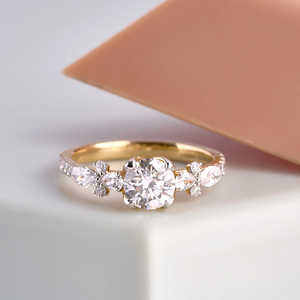 Cinco piedras oro amarillo fino - Product Image 4