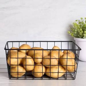 High Quality Metal Wire Mini Basket Kitchen Organizer with Handles Eco-Friendly <b>Vegetable</b> Storage Rack <b>Stand</b> for Home Use - Product Image 2
