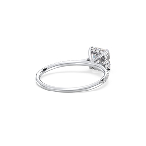 Bague de fiançailles REYES Fine Jewelry en argent sterling 925, taille Asscher, moissanite 1,32 carat, pour femme, certifiée GRA. - Product Image 4