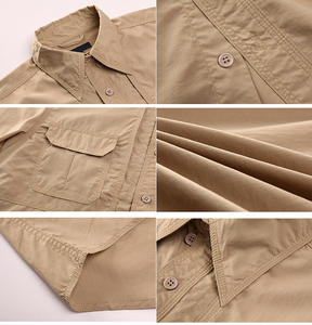 Camisa de uniforme reflectante para hombre, camisa de seguridad táctica con bordado personalizado - Product Image 3