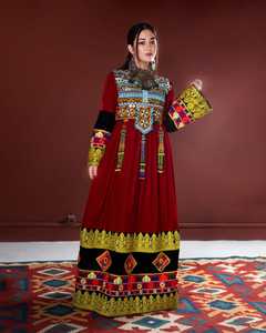 Women's Traditional Embroidered Cotton Maxi <b>Dress</b> Custom Color High Quality Export Afghani Casual <b>Dresses</b> - Product Image 4