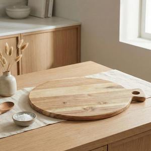 Planche à découper réversible personnalisée en bois d'acacia et marbre avec poignée pour servir fromages et charcuteries, cadeau de cuisine - Product Image 4