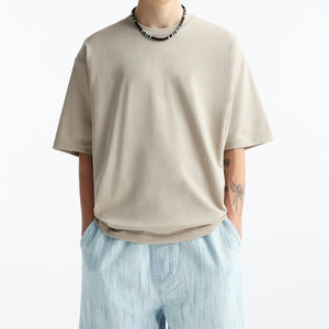 Camisetas de Cuello Redondo para Hombre, Corte Cuadrado, 100% Algodón, Costuras en Contraste, Directamente del Fabricante - Product Image 5