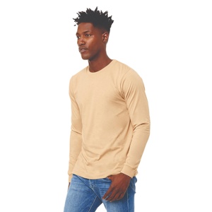 Camiseta de Manga Larga para Hombre de Alta Calidad, 100% Algodón, Tejido de Punto, Diseño Sólido Personalizado, Secado Rápido, Transpirable, Venta al Por Mayor - Product Image 3