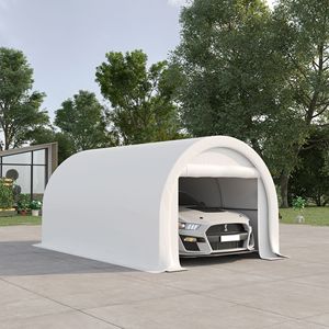 Tenda Garage/Deposito Portatile Rinforzata 16FT X 10FT con Cerniera, Copertura Anti-UV in PE per Auto e Camion, in HDPE per Parcheggio e Stoccaggio - Product Image 2