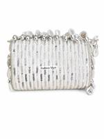 Sac à main bohème perlé avec sequins miroir et embellissements en perles pour femme, pochette de soirée de mariage