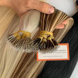 Extensiones de cabello alineado con cutícula virgen 100% al por mayor precio de gran negocio para la fabricación popular de cabello Nano Tip - Product Image 1