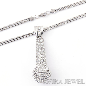 Trendy Moissanite Yellow Rose <b>Gold</b> Plated Nickel-Free Lead-Free Unisex Hip Hop <b>Pendant</b> <b>Solid</b> Sterling Silver 925 IDGL/GRA - Product Image 1