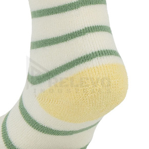Men's Crew <b>Socks</b> Striped Green White Cotton Knitted Breathable Spring Daily Wear - Product Image 5