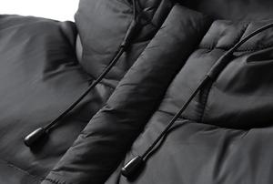 Chaqueta de Plumón Negra Impermeable con Capucha para Hombre, Nueva Colección de Otoño, Cálida, Gruesa, Larga, Rellena de Algodón, Servicio OEM, Diseño de Dibujos Animados, Casual, Resistente al Viento - Product Image 6