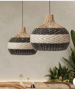 Lampes suspendues en raphia jaune clair, élégantes, de style bohème, nouveau design, en jonc de mer et jute, tissées à la main, exportées par un fournisseur du Bangladesh - Product Image 4