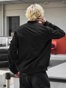 <b>Men's</b> Casual Relaxed Fit Windproof Zip-Up Bomber <b>Jacket</b> | Lightweight, Utility Pockets, Ribbed Collar, Full Zip <b>jacket</b> - Product Image 4