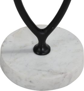 Table d'appoint fonctionnelle traditionnelle en métal et marbre pour intérieur, salon, café, espace de travail - Product Image 4