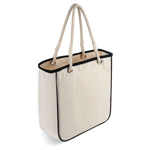 Sac de transport élégant en coton biologique tissé avec logo personnalisé, faible MOQ, mignon, large et léger pour accessoires capillaires, élastiques et ceintures - Product Image 4