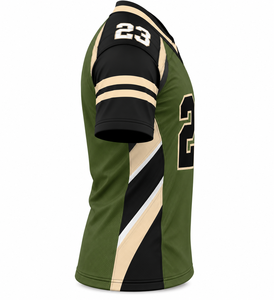 Jersey de la Liga de Fútbol Americano Masculino Más Vendido en 2026, Verde Oliva con Franjas Negras en las Mangas, Jersey Profesional Ligero OEM - Product Image 6