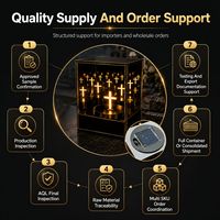 Lanterne Solaire de Tombe Effet Miroir Infini 3D, Lampe LED Solaire en Forme de Croix pour Cimetière, Lumière Commémorative Extérieure, Vente en Gros