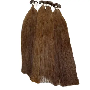 VIP European I-Tip Ash Hair Extension Natural Straight Raw Cuticle Aligned Hair Custom Ombre Colored Wholesale Vendors