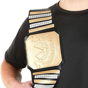 Lightweight Breathable High Quality Championship Boxing <b>Belt</b> <b>Gold</b> Plated Leather Durable Custom Logo MMA Fighting Trophy Custom - Product Image 2