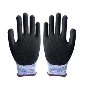 Guantes de Seguridad Transpirables Resistentes a Cortes y Abrasión con Recubrimiento de Goma de Nitrilo con Acabado Arenoso, HPPE, A4-A5, Guantes con Agarre para Aceite - Product Image 3