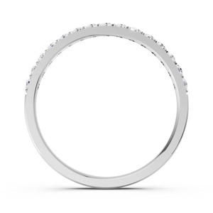 Anillo de Eternidad Moderno en Oro Blanco con Diamantes Cultivados en Laboratorio, Corte Brillante Redondo, Engaste Pavé, Certificado IGI, Joyería de Regalo de Boda para Mujer - Product Image 4