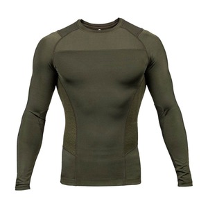 Camiseta de Compresión Transpirable Hecha a Medida para Gimnasio, para Hombre, Ajustada, de Secado Rápido, de Poliéster Sublimado - Product Image 1