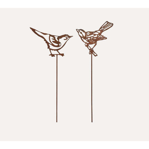 Piquet de jardin en fer forgé en forme d'oiseau, ornement extérieur résistant aux intempéries pour pelouse et jardin, piquet de jardin rustique - Product Image 1