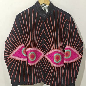 High Quality Finished <b>Women</b> Suzani Embroidered <b>Velvet</b> Cotton Winter Stand Blouson <b>Jacket</b> Autumn Floral Ethnic Fashion Reversible - Product Image 4