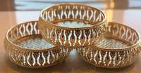 Luxe moderne Duitse zilveren gehamerde rechthoekige decoratieve serveerschaal handgemaakt ijzer premium metaal fruitmand display Diwali