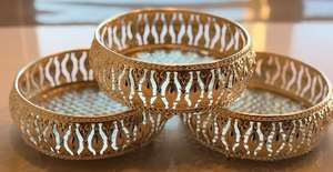 Luxury German Silver Hammered Round Decorative <b>Tray</b> Handmade Iron Serving <b>Tray</b> Premium Metal Fruit <b>Basket</b> Display Platter Home - Product Image 2
