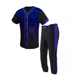 Tenue de baseball personnalisée de style actuel très demandée, kit de haute qualité 100 % polyester respirant à séchage rapide, manches courtes SPORTS - Product Image 4