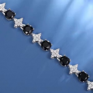 Fully <b>Iced</b> <b>Out</b> Cuban Link <b>Chain</b> White Gold With Round Cut Moissanite Diamond Hip Hop Cuban <b>Chain</b> From Verified In India - Product Image 3