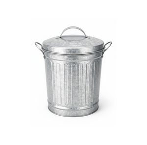 Seau à cendres pour foyer avec couvercle, petite poubelle galvanisée, bac de rangement, seau en métal pour foyer, foyer extérieur, poêle à bois - Product Image 4