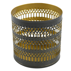 Porte-bougie chauffe-plat en fer doré, étanche et résistant à la chaleur, pour décoration intérieure et mariages - Product Image 5