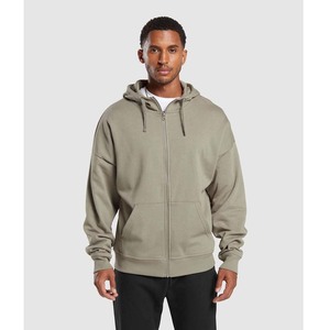 Sweat à capuche zippé pour homme, surdimensionné, de haute qualité, style vintage, effet délavé soleil et usé, délavé à l'acide - Product Image 6