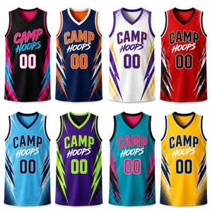 Custom Summer Basketball Camp Jersey Team Training Practice Shirt Quick Dry Sleeveless Uniform Sublimated Player <b>Name</b> and Number - Product Image 2
