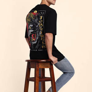 เสื้อยืดโอเวอร์ไซส์คุณภาพดีที่สุด ผ้าฝ้าย 100% สำหรับผู้ชาย สั่งพิมพ์ลายได้ ขายส่งจากปากีสถาน ผ้าเจอร์ซีย์ ไซส์พลัส - Product Image 5