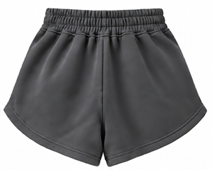 Shorts Deportivos para Mujer, Cintura Alta, Elásticos, Tejido de Poliéster de Secado Rápido, Bolsillos, Logotipo en la Pierna Derecha, Color Sólido - Product Image 2