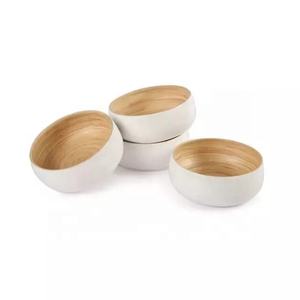 Bol à salade en bois d'acacia fait à la main indien cuillère de serveur multifonction fourchette pour cuisine hôtel restaurant utiliser dernier carton de conception - Product Image 4